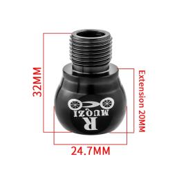 Muqzi-extensores pedais de aço inoxidável para bicicleta, adaptador extensor mtb, 9/16 polegadas - Image 4