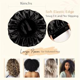 Nenhum calor modelador de cabelo e cetim touca de dormir conjunto heatless cabelo curling bandana garra de cabelo clipe anéis de cabelo macio dormir chapéu salão de beleza - Image 4