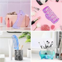 Epoxy Resin Comb Casting Mold para Artesanato, DIY Craft Supplies, Clear Base, Fazer Jóias, Moda Criativa - Image 5