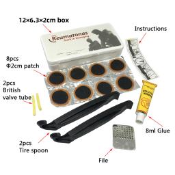 Kit De Ferramentas De Reparo De Pneu Plana Para Bicicleta Remendo De Borracha Portátil, Melhor Qualidade De Ciclismo, 1 Conjunto - Image 2