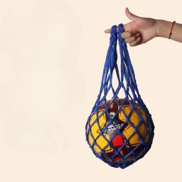 1p bola net saco de basquete sacola juventude rede de futebol esportes ao ar livre malha de náilon armazenamento tipo bola engrossado saco de rede bola calcio - Image 5