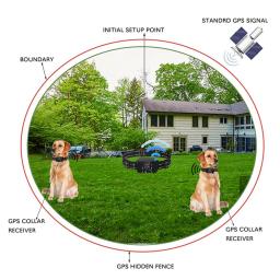 Recarregável sem fio Dog Training Collar, GPS, Dispositivo eletrônico de esgrima, impermeável, Pet, ao ar livre, 100 pés a 3280 pés - Image 2