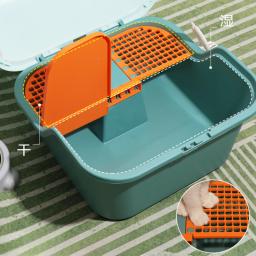 Bandeja de areia de gato totalmente fechada, tipo corredor grande, prova de odor, banheiro, sandbox de gatos, design flip-top, suprimentos para animais - Image 6