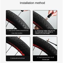 Tubeless pneu Repair Kit para bicicleta, tiras e ferramenta de inserção, Slug Plug, Stopper, borracha, apto para fixação de punção, Flat Road, bicicleta MTB - Image 6
