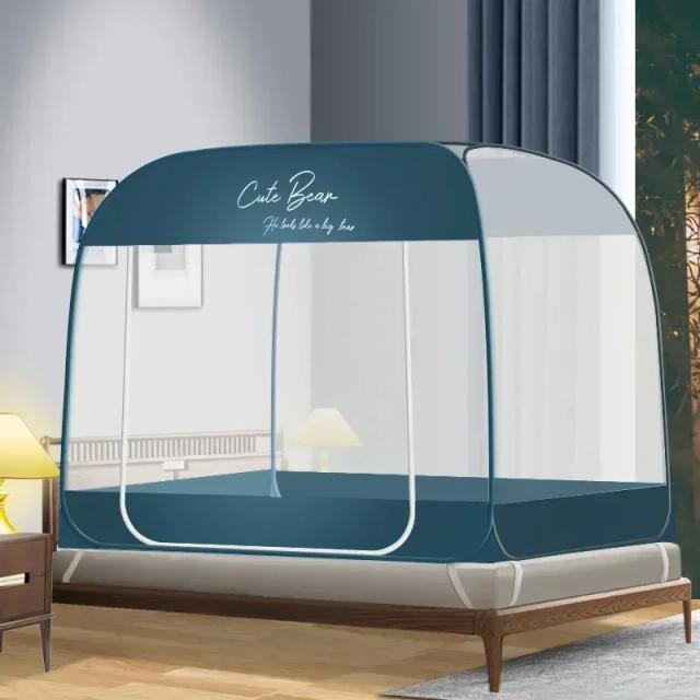Rede Mosquiteira Portátil para Acampamento: Barraca Dobrável para Adultos em Cama de Solteiro ou Casal com Mosquiteiro Respirável