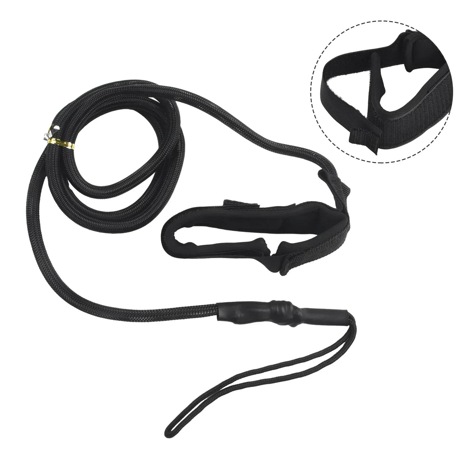 Durável nova corda prancha de surf trela adheres firmemente preto profissional surf trela prancha paddle trela tpu - Image 1