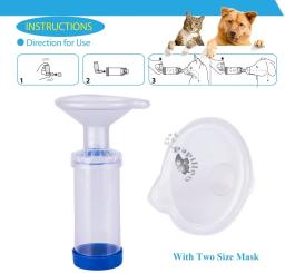 Aerossol Câmara Inalador para Adultos e Crianças, Dog Cat Inalador Espaçador, Feline, Cannie, Vem com 3 Tamanho Máscara e Instrução - Image 4