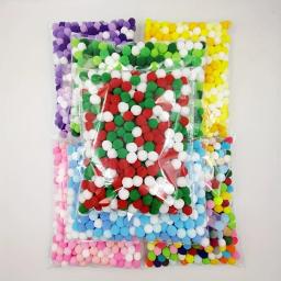 Pequenas bolas fofas para artesanato DIY, pompons coloridos, cores misturadas, decoração de casa, 1 pacote, 10g - Image 2
