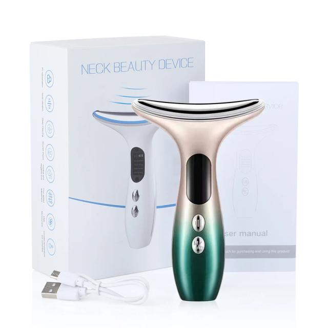 Dispositivo de Beleza Facial com Eletroestimulação e LED para Rejuvenescimento, Antienvelhecimento e Cuidados com a Pele