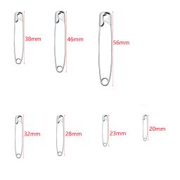 50 peças alfinetes de segurança de aço inoxidável grandes e pequenos alfinetes em massa ferramenta de costura para decoração de roupas broche fixação artesanato fazendo - Image 6