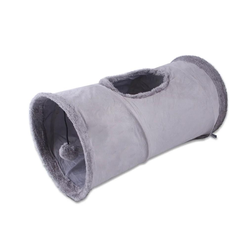 Canal de pelúcia dobrável para gato pet, camurça dobrável, brinquedo educativo, inverno quente, brinquedos interativos, suprimentos para gatos - Image 1