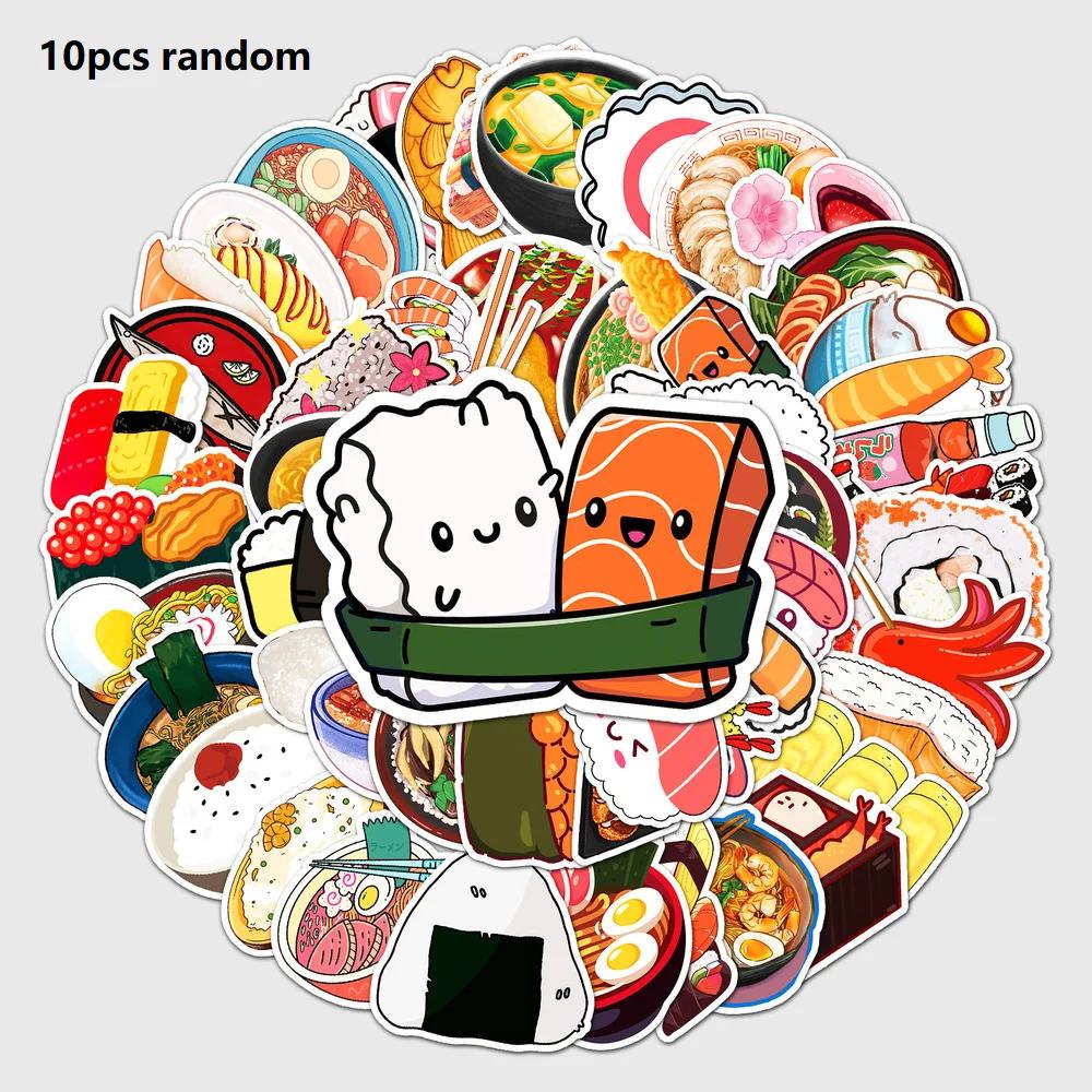 10/50 pçs dos desenhos animados sushi adesivo conjunto comida japonesa adesivos para diário planejador diy artesanato scrapbooking diário notebook portátil - Image 1