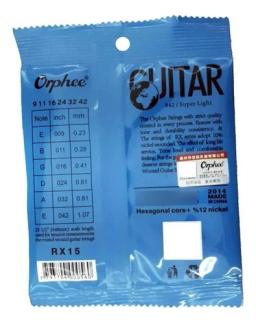 Corda De Níquel Orphee Para Guitarra Elétrica 009-042 Rx15 - Image 2