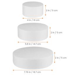 Modelagem Poliestireno Bolo Manequim, Modelagem Espuma, Sugar Craft, DIY Party, Natal, Casamento Celebração, Decorações Acessórios, 3pcs - Image 6
