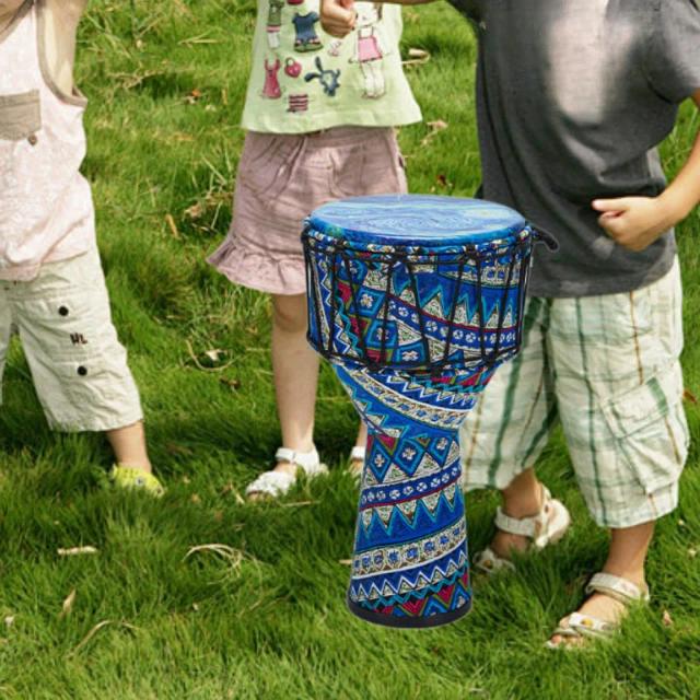 Tambor Djembe Africano de 8 Pol. Leve - Presente Ideal para Crianças e Adultos neste Feriado