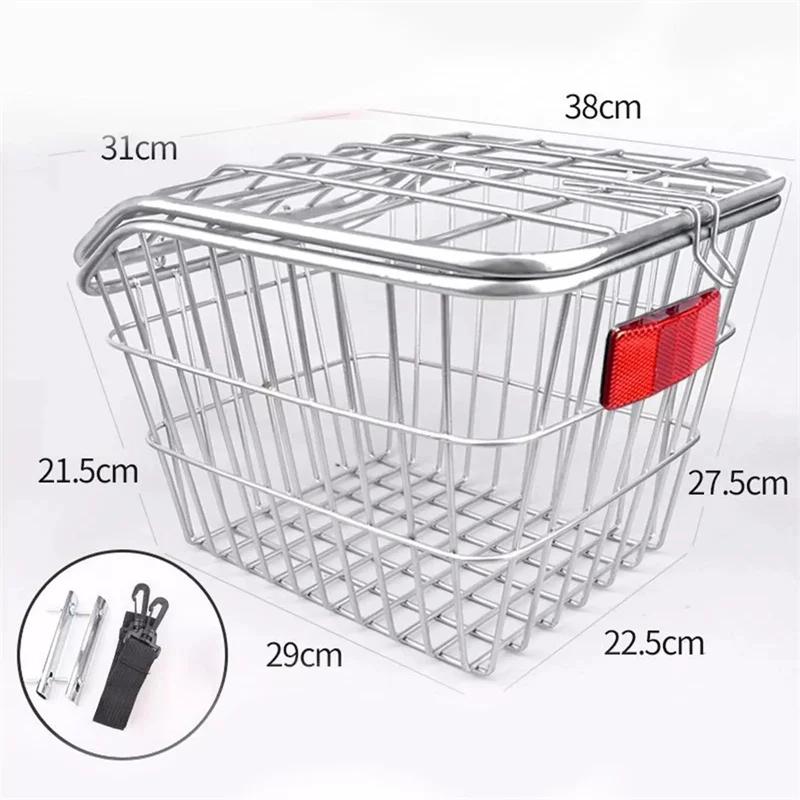 Metal Wire Bicycle Rear Basket, Cesta de carga para Folding Bike, Novo, 1Pc - Image 1
