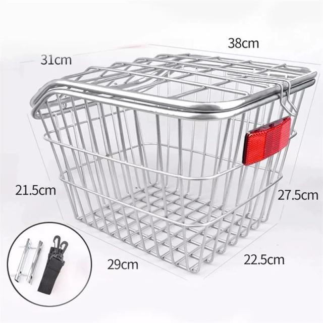 Cesta de Carga Traseira em Metal para Bicicleta Dobrável - Novo, 1 Unidade