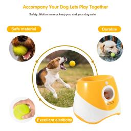 Lançador de bolas automático para cães pequenos e médios, Pet Training, Lançador de tênis, Indoor e Outdoor Interactive Toy - Image 5