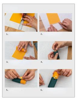Material para fazer velas, Folha de cera de abelha, DIY artesanal, Rolo favo de mel, 15x20cm, 12pcs - Image 4