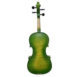 Violino acústico elétrico com estojo e arco, belas cores verdes, 4 cordas, 4/4 - Image 4