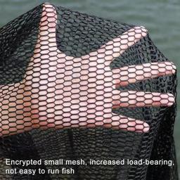Saco de rede de pesca dobrável Redes de espessamento para boca de peixe pequena rede Guarda de fundo plano Armazenamento simples com plugues de terra - Image 5