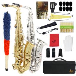 Saxofone Alto SLADE-Eb com White Shells Chaves, Brass Body, Sax Set Case, Saxofone Professional Acessório, instrumentos de sopro - Image 1