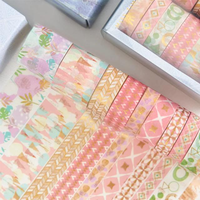 Fita Washi Tape Mr Paper-Splendid Huage: 8 Designs, 10 Rolos em Caixa para Decoração DIY e Scrapbooking