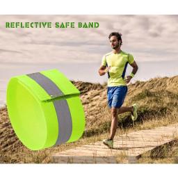 Braçadeira reflexiva intermitente de segurança, 2 peças, brilha no escuro, pulseira para noite, corrida, caminhada, ciclismo, corrida - Image 2