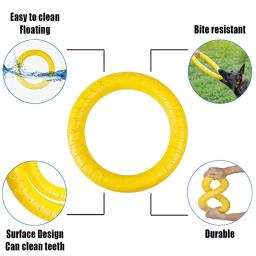 Discos de vôo do animal de estimação brinquedo eva treinamento cão resistente mordida flutuante brinquedos filhote cachorro interativo silicone jogo suprimentos para dropship - Image 4
