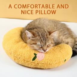 Almofada Macia e Grossa Resistente à Mordida para Animais de Estimação, Tapete de Dormir, Guarda Pescoço, Em Forma de U, Quente, Confortável, Pequeno, Gatos, Cães, Inverno - Image 3