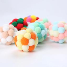 Brinquedos para gatos, bola de pelúcia para gatos, bola elástica para animais de estimação, bola alta, bola de lã colorida para gatos - Image 6