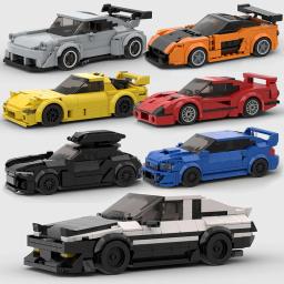 Moc velocidade ae86 carros racer blocos de construção conjuntos cidade veículo modelo diy crianças menino brinquedos esporte técnica super criativa - Image 1