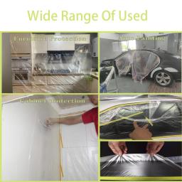 Filme de mascaramento transparente pré-gravado, gota e pano, folhas de plástico, protetor do tapete do assoalho para a mobília, pintura do carro - Image 6