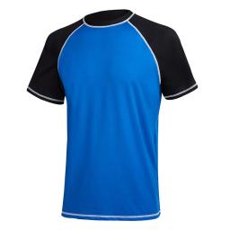 Camisa esportiva de praia de manga curta masculina, roupa esportiva respirável, secagem rápida, blusa para natação ao ar livre, verão, tamanho grande, UPF 50 Plus - Image 2