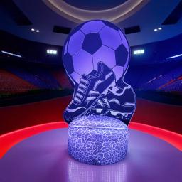 3D Bola De Futebol LED Night Light para Crianças, Toque Nightlight, Candeeiro De Mesa, Futebol Ilusão, Luminoso, Decoração Do Quarto, Presentes - Image 4