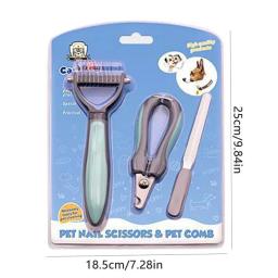 Aparadores de unhas para animais com lixa e pente, corta unhas, acessórios de higiene para cães e gatos, seguros - Image 6