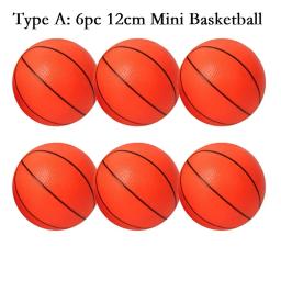 Mini basquete com bomba para crianças, brinquedo esportivo indoor e ao ar livre para crianças, mini basquete, pequeno, 12cm, entretenimento, 6PCs - Image 5