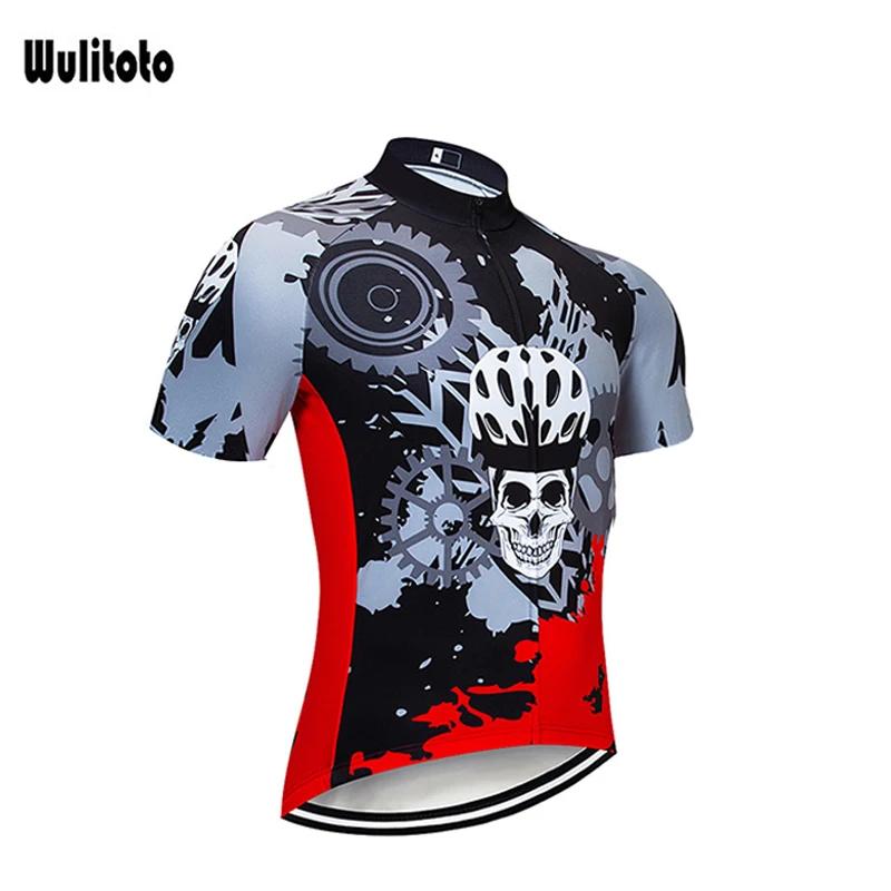 Verão 2022 vermelho preto crânio masculino de manga comprida terno equipe jérsei respirável mountain bike racing ciclismo jérsei - Image 1