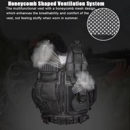 Respirável SWAT Tactical Molle Vest, Armadura de Combate Militar, Coletes Do Exército, Airsoft Training Jacket, Apto para a Segurança, Caça, Ao Ar Livre, CS Jogo - Image 2