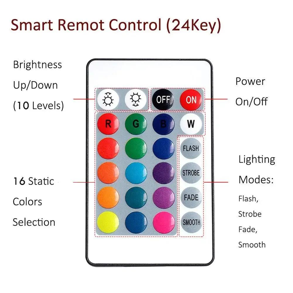 Luz subaquática LED Night Light RGB submersível, Luz de piscina para exterior, vaso, tanque de peixes, lagoa, discoteca, festa de casamento, 10LEDs - Image 1