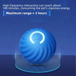 Brinquedo inteligente para cachorro, Brinquedo eletrônico interativo, Bola em movimento USB, Bola saltitante automática, Presente de aniversário Produto de gato - Image 5