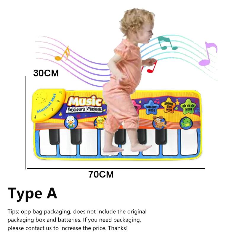 Fitness Keyboard Play Music Carpet for Kids, Piano Mat para crianças, crianças, brinquedos de instrumentos musicais, presente educacional para menina e menino - Image 1