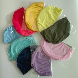 Boné de banho de tecido de lycra de nylon, cores sólidas, verão, piscina, spa, praia, jogo, unissex, touca de natação para mulheres e homens - Image 1