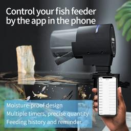 ILONDA-Alimentador Automático Wi-Fi de Peixes Dispensador de Alimentação de Longo Alcance, Controle Remoto com Temporizador, Alimentação Regressiva, 2ª Geração, Novo - Image 3