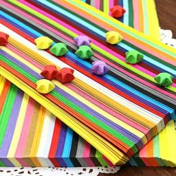 540 folhas origami estrelas papéis dupla face sorte colorido estrela tiras 27 cores decoração papel dobrável para artes artesanato suprimentos - Image 3