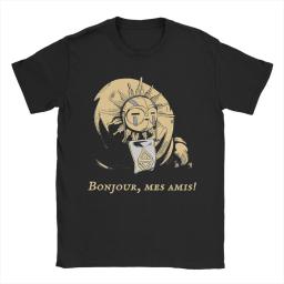 Clair obscur expedição 33 esquie gamer vintage masculino t camisa casual manga curta o pescoço camiseta de algodão impressão topos - Image 1