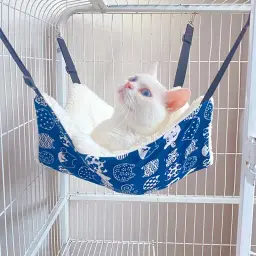 Cat Canvas Hammock Bed Pet Gatos Cães Camas Dupla Face Cama Pendurada Pet Swing Camas Hamster Esquilo Cat Rest Sleep Supplies - Image 1