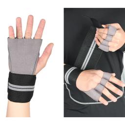 1Pair Gym Fitness Levantamento de Peso Luvas com Elástico Ventilado Wrist Wrap Suporte para Homens Mulheres Cross Training Bodybuilding - Image 4
