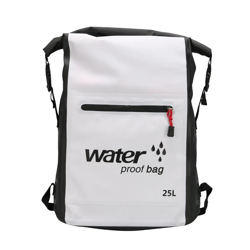 PVC natação impermeável saco seco, correias duplas, rafting esportes, caiaque, canoagem, kit de viagem, mochila, armazenamento, 25L - Image 1
