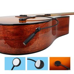 Captador de guitarra acústica profissional preto piezo contato captador para ukulele violino violoncelo instrumentos musicais acessórios - Image 4